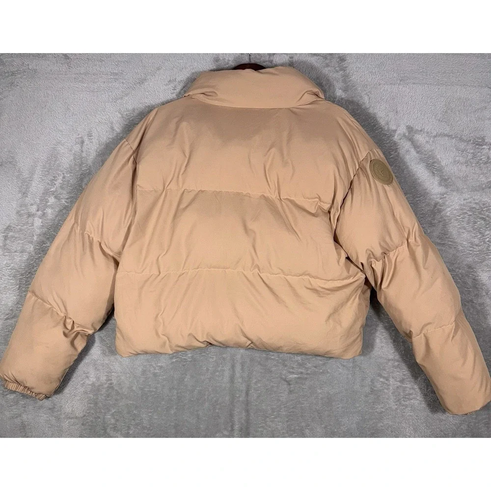 FABLETICS Wander Cropped Puffer‎ Women's Size MED Peachy Pink